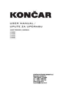 Manual Končar LV100BH Freezer