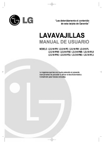 Manual de uso LG LD-2161PWU Lavavajillas