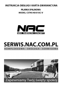 Instrukcja NAC CST45-40-01AC-V Piła łańcuchowa