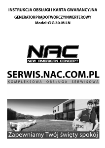 Instrukcja NAC GIG-30-M-LN Generator