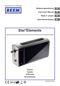 Manual Beem Star*Elements Z5.001 Toaster