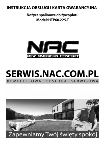Instrukcja NAC HTP60-225-T Nożyce do żywopłotu