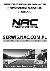 Instrukcja NAC HE75-CH Nożyce do żywopłotu