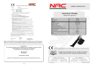 Instrukcja NAC GY8733 Dmuchawa do liści