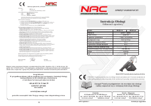 Instrukcja NAC HT6175 Dmuchawa do liści