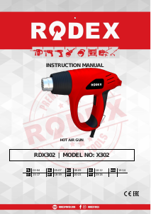 Руководство Rodex RDX302 Промышленный фен