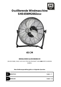 Bedienungsanleitung SHE SHE45WM2002osz Ventilator