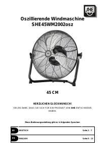 Handleiding SHE SHE45WM2002osz Ventilator