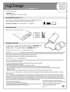 Bruksanvisning myCharge RZ12D RazorUltra Portabel laddare