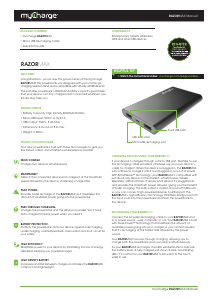 Bruksanvisning myCharge RZ60G RazorMax Portabel laddare