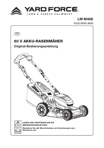 Bedienungsanleitung Yard Force LM M46B Rasenmäher