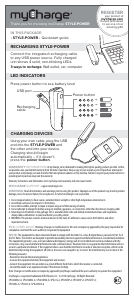 Bruksanvisning myCharge SPU22M05 Style Power Portabel laddare
