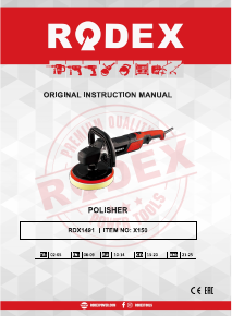 Kullanım kılavuzu Rodex RDX1491 Polisaj makinası