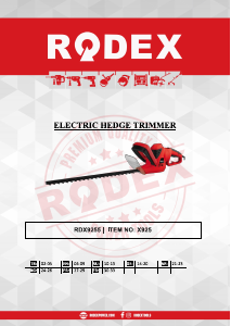 Mode d’emploi Rodex RDX9255 Taille-haies