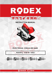 Manual Rodex RDX3821 Circular Saw