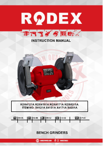 Kullanım kılavuzu Rodex RDX4151A Taşlama Motoru