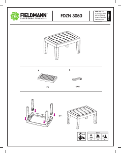 Manual Fieldmann FDZN 3050 Garden Table