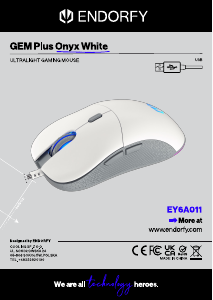 मैनुअल Endorfy EY6A011 GEM Plus Onyx माउस