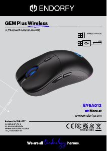 Bedienungsanleitung Endorfy EY6A013 GEM Plus Wireless Maus