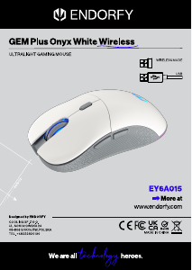 Руководство Endorfy EY6A015 GEM Plus Onyx Wireless Мышь