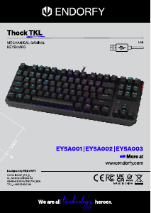 Bruksanvisning Endorfy EY5A002 Thock TKL Tastatur