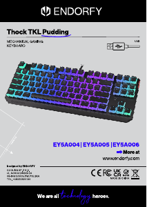 Bruksanvisning Endorfy EY5A004 Thock TKL Pudding Tastatur