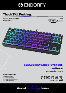 Vadovas Endorfy EY5A005 Thock TKL Pudding Klaviatūra