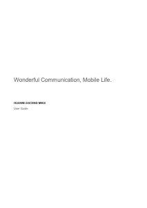 Manual Huawei Ascend M860 Mobile Phone