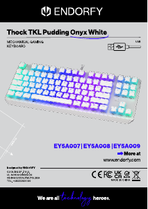 Vadovas Endorfy EY5A007 Thock TKL Pudding Onyx Klaviatūra