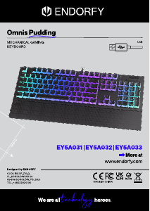 Kullanım kılavuzu Endorfy EY5A031 Omnis Pudding Klavye