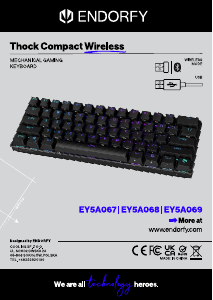 Manual Endorfy EY5A068 Thock Compact Wireless Keyboard