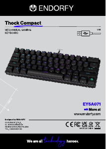 Vadovas Endorfy EY5A071 Thock Compact Klaviatūra