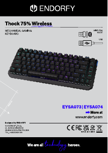 Bruksanvisning Endorfy EY5A073 Thock 75% Wireless Tastatur