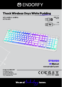 Bruksanvisning Endorfy EY5A120 Thock Wireless Onyx Pudding Tastatur