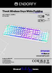 Rokasgrāmata Endorfy EY5A120 Thock Wireless Onyx Pudding Tastatūra