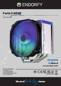 Rokasgrāmata Endorfy EY3A010 Fortis 5 ARGB Centrālā procesora dzesētājs