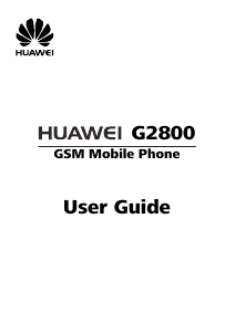 Bruksanvisning Huawei G2800 Mobiltelefon