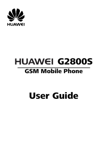 Bruksanvisning Huawei G2800S Mobiltelefon