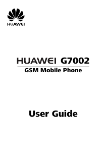 Bruksanvisning Huawei G7002 Mobiltelefon