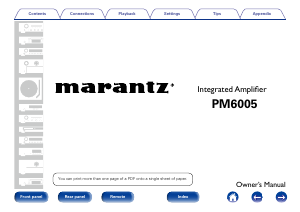 Handleiding Marantz PM6005 Versterker