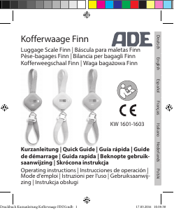 Manuale ADE KW 1603 Finn Bilancia per valigia