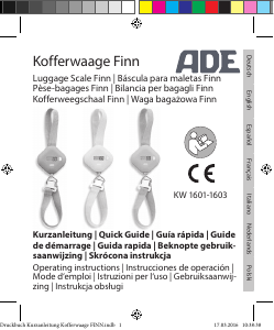 Bedienungsanleitung ADE KW 1603 Finn Gepäckwaage