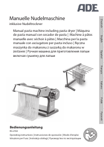 Bedienungsanleitung ADE KG 2102 Nudelmaschine