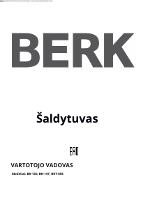 Vadovas BERK BK-130SAW Šaldytuvas