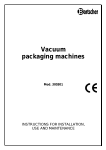 Manual Bartscher 300301 Vacuum Sealer