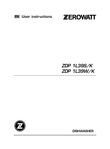 Manual Zerowatt ZDP 1L39S/K Dishwasher