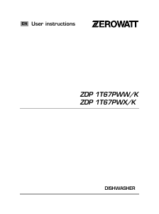 Manual Zerowatt ZDP 1T67PWW/K Dishwasher