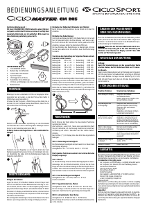 Bedienungsanleitung CicloSport CicloMaster CM 205 Fahrradcomputer
