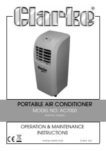 Handleiding Clarke AC 7000 Airconditioner