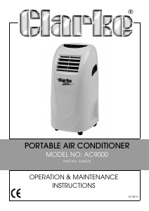 Handleiding Clarke AC 9000 Airconditioner